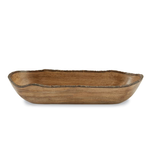 Mud Pie Bark Wood Oval Bowl