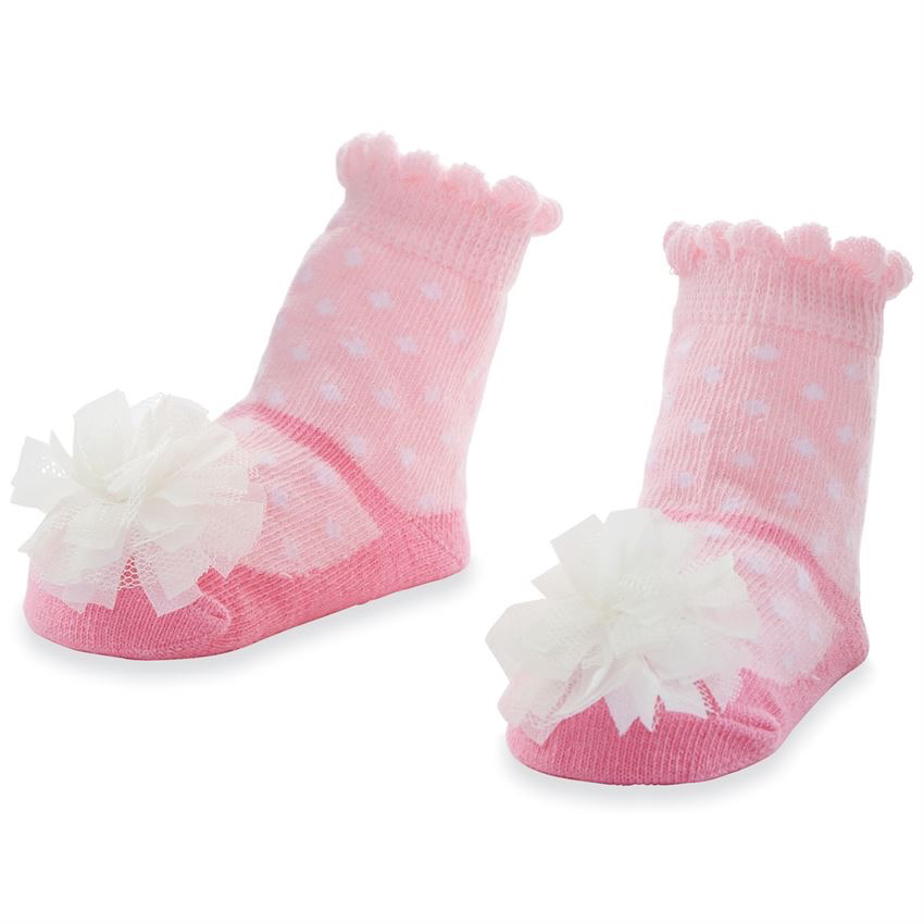 Mud Pie Polka Dot Pom Socks