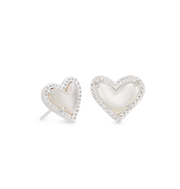 Kendra Scott - Ari Heart Studs in Ivory Mother-of-Pearl