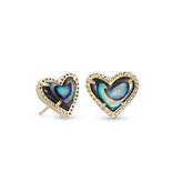 Kendra Scott - Ari Heart Studs in Abalone Shell