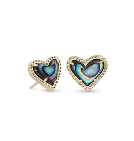Kendra Scott - Ari Heart Studs in Abalone Shell