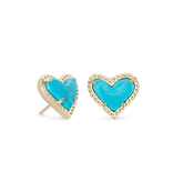 Kendra Scott - Ari Heart Stud Earrings in Turquoise