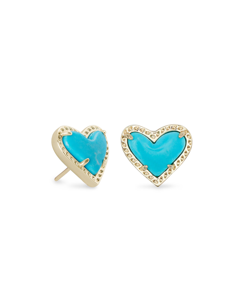 Kendra Scott - Ari Heart Stud Earrings in Turquoise
