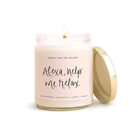 Sweet Water Decor Alexa, Help Me Relax Soy Candle