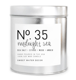 Midnight Sea - Soy Silver Tin Candle