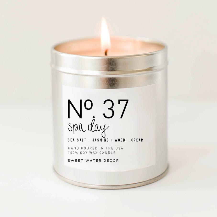 Spa Day - Soy Silver Tin Candle