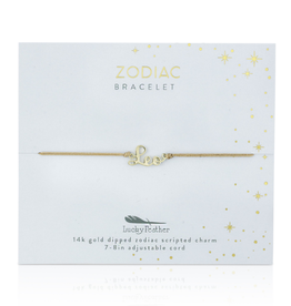 Zodiac Cord Bracelet Gold - Leo