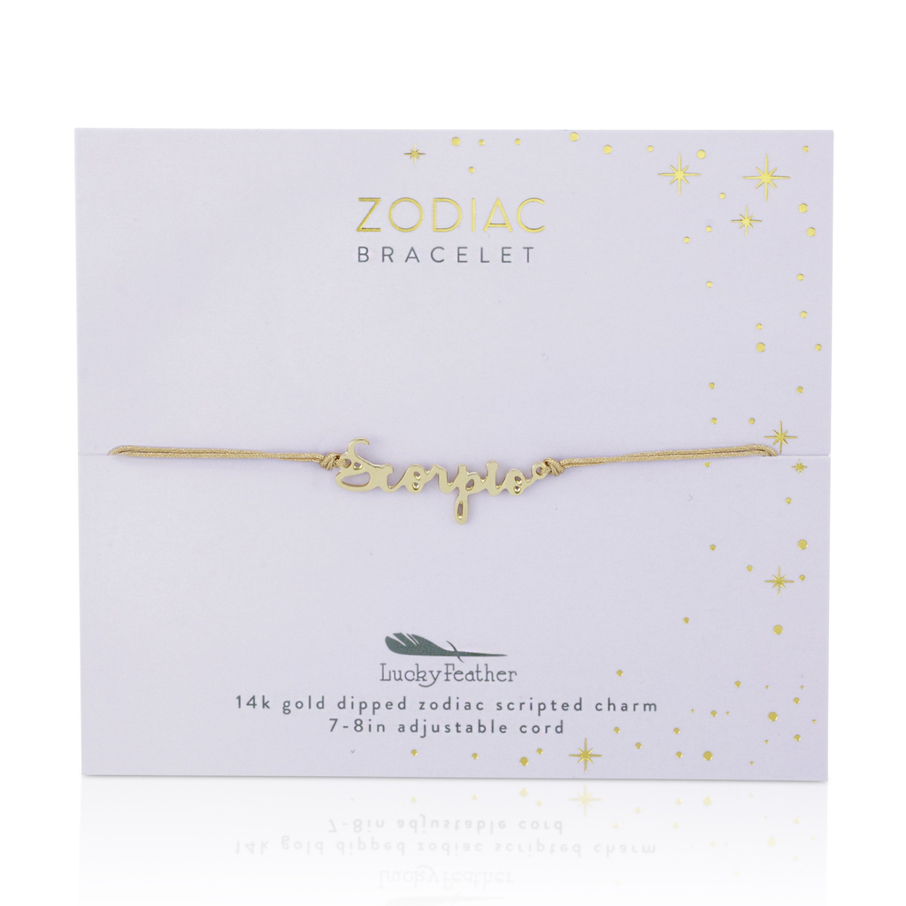Zodiac Cord Bracelet Gold - Scorpio