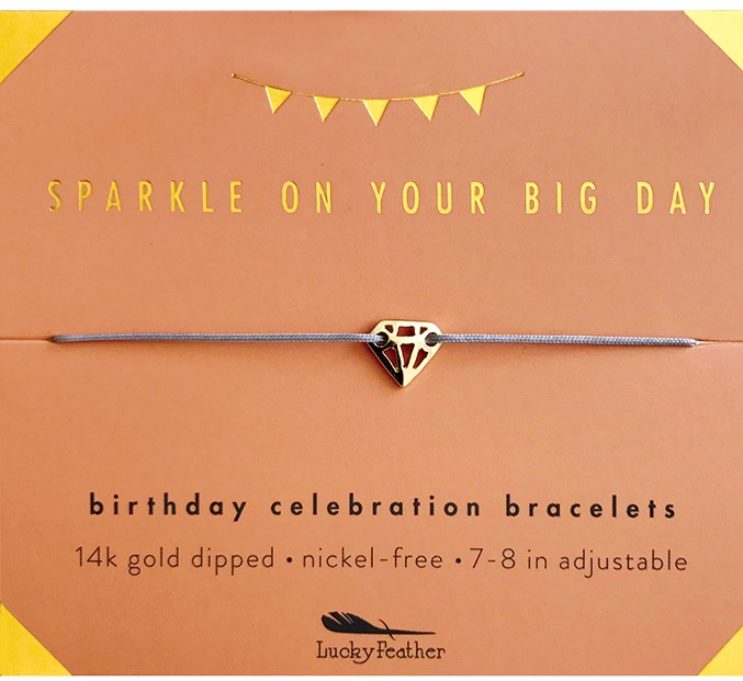 Birthday Celebration Bracelet Gold - Sparkly Birthday