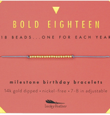 Milestone Birthday Bracelet Gold - Eighteen