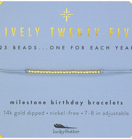 Milestone Birthday Bracelet Gold - Twenty-Five