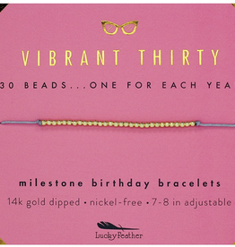 Milestone Birthday Bracelet Gold - Thirty