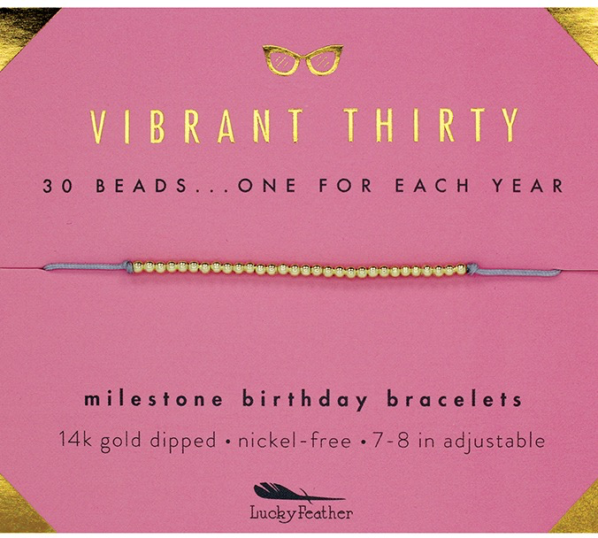 Milestone Birthday Bracelet Gold - Thirty