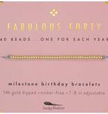 Milestone Birthday Bracelet Gold - Forty