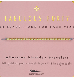 Milestone Birthday Bracelet Gold - Forty