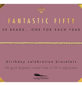 Birthday Celebration Bracelet Gold - Fifty