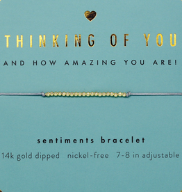 Sentiments Bracelet Gold - Thinking of You