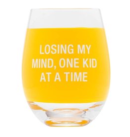 About Face Designs Losing My Mind Stemless Wine Glass