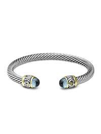 John Medeiros - Nouveau Small Wire Cuff Bracelet/Aqua