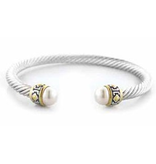 John Medeiros White Pearl Small Rope Bracelet