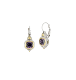 John Medeiros - Nouveau French Wire Earrings/Amethyst