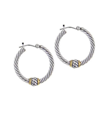 John Medeiros - Oval Link Collection Small Twisted Wire Hoop Earrings