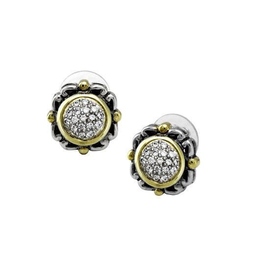 John Medeiros - Nouveau Collection Simplicity Pave Round Earrings