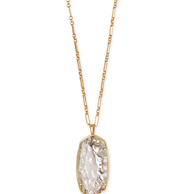 Kendra Scott - Faceted Reid Necklace in White Abalone