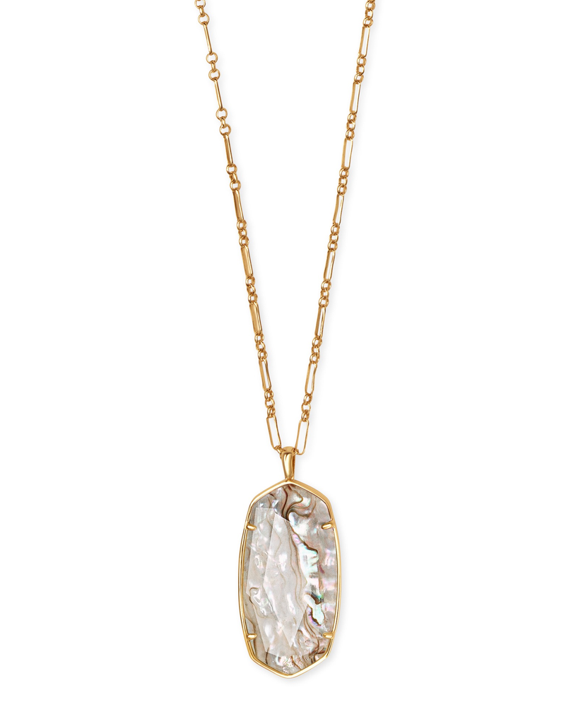 Kendra Scott - Faceted Reid Necklace in White Abalone