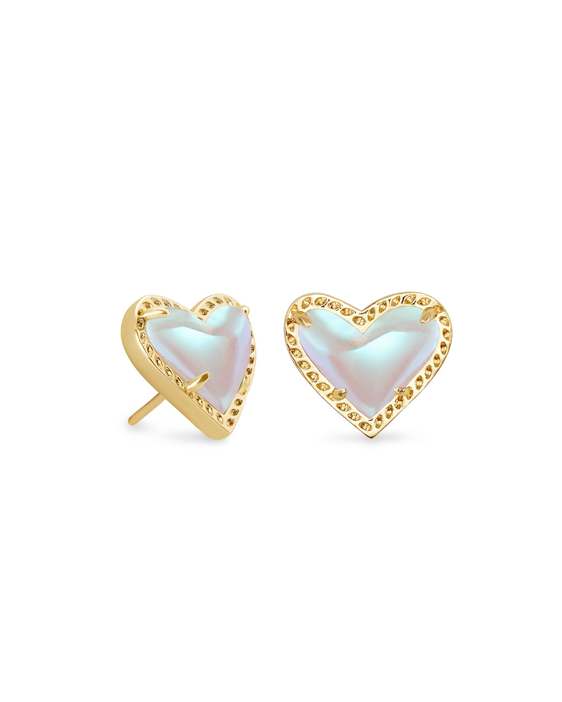 Kendra Scott - Ari Heart Studs in Dichroic Glass