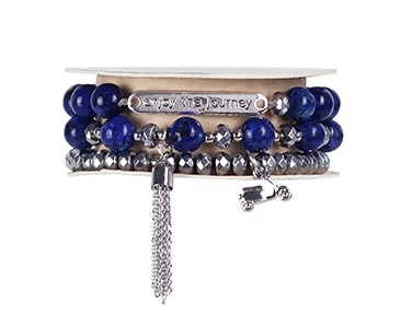 Soul Stacks - Enjoy the Journey Blue Lapis Bracelet Set