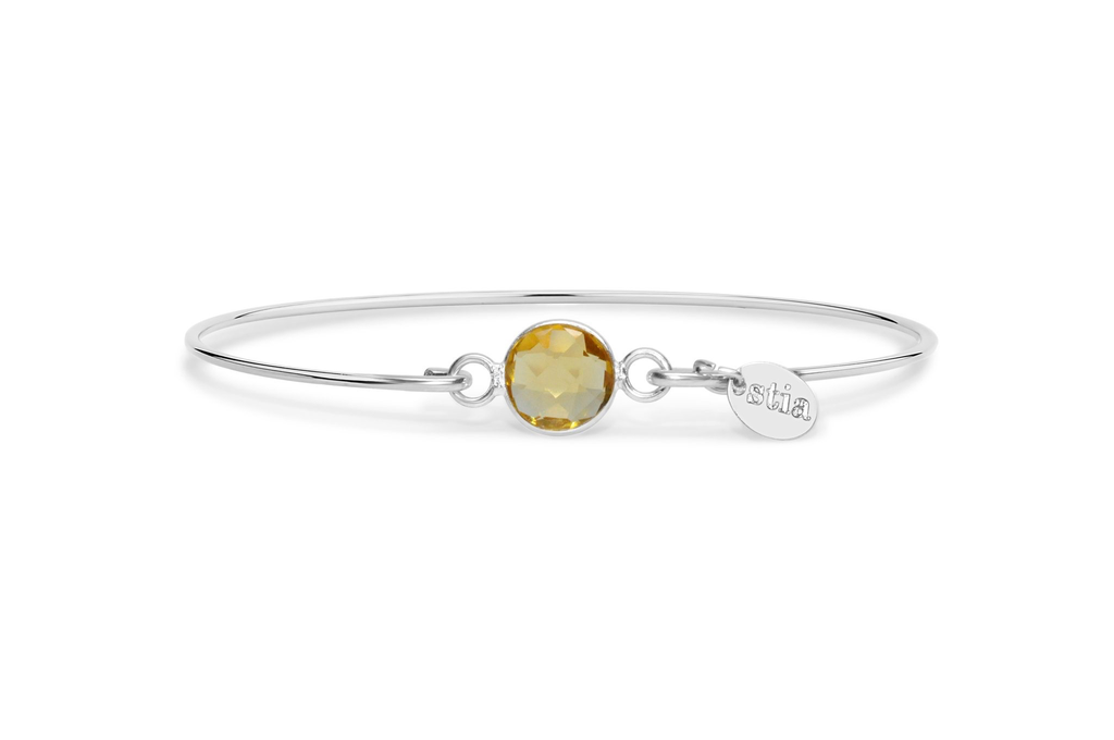 Stia 8mm Birthstone Bracelet - Citrine/November