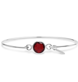 Stia 8mm Birthstone Bracelet - Garnet Hydro/January