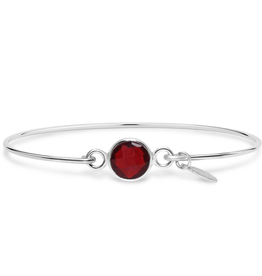 Stia 8mm Birthstone Bracelet - Garnet Hydro/January