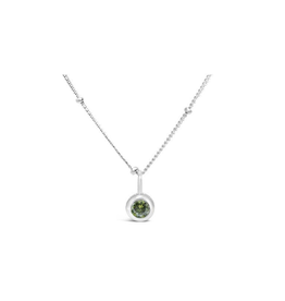 Stia Jewelry CZ Bezel Necklace - Peridot/August