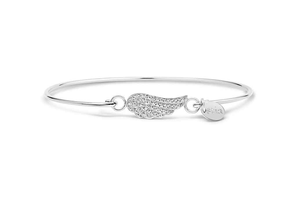 Stia Pave Icon Bracelet/Pave Wing