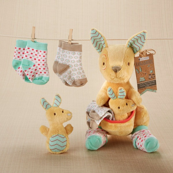 Kangarooties Plush Plus Kangaroo w/ Rattle & Socks