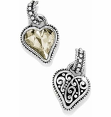 Brighton - Bibi Heart Gem Reversible Hoop Earrings