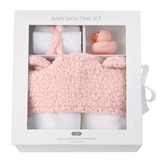 Mud Pie Pink Baby Bath Time Gift Set