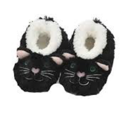 Baby Snoozies Black Cat Slippers 0-3