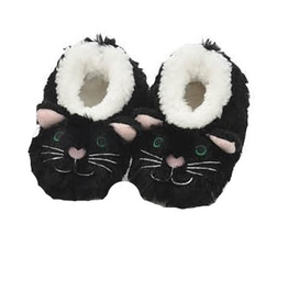 Baby Snoozies Black Cat Slippers 3-6