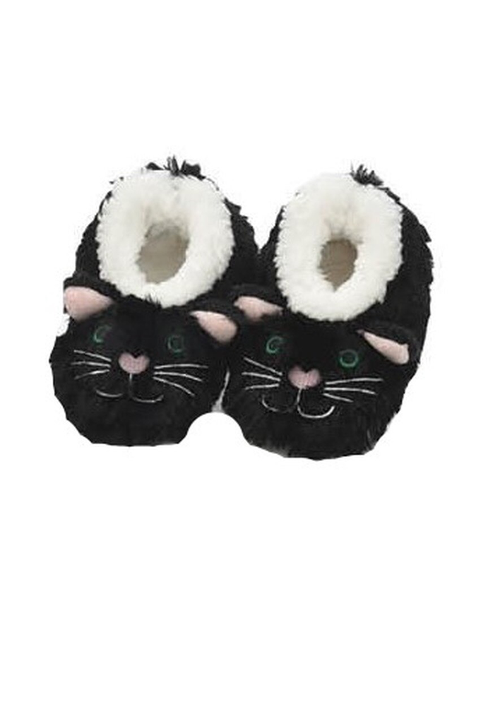 Baby Snoozies Black Cat Slippers 3-6