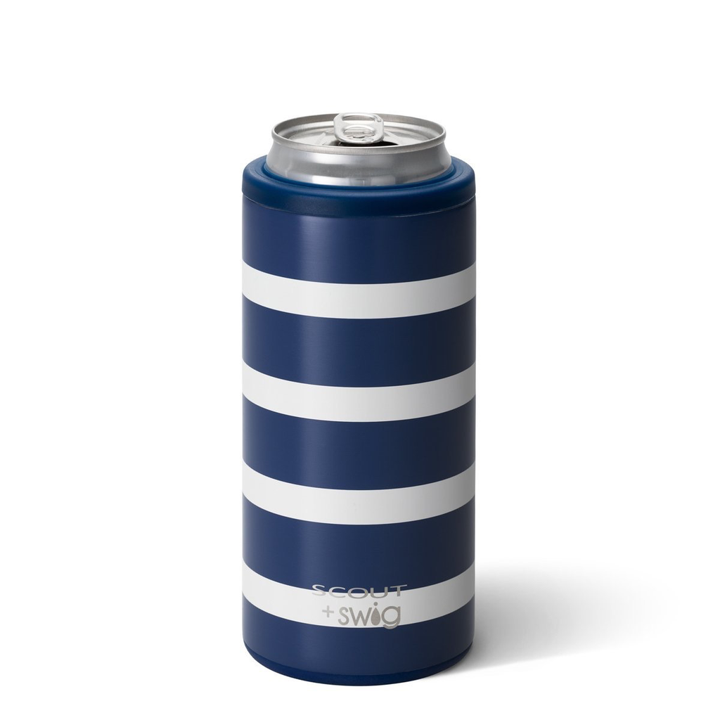 Swig 12oz Skinny Can Cooler-Nantucket Navy by Scout
