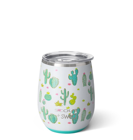 Swig Stemless Wine Cup-Cactus Makes Perfect by Scou