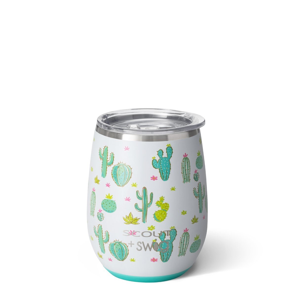 Swig Stemless Wine Cup-Cactus Makes Perfect by Scou