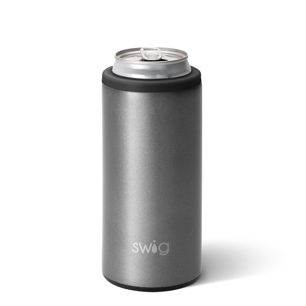 Swig 12oz Skinny Can Cooler-Graphite