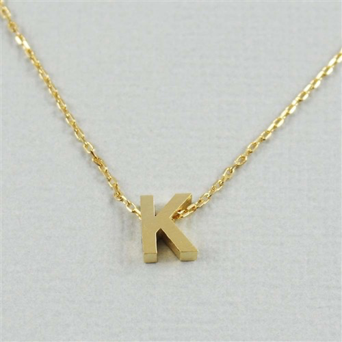 Cool and Interesting - Gold Block Initial K