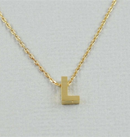 Cool and Interesting - Gold Block Initial L