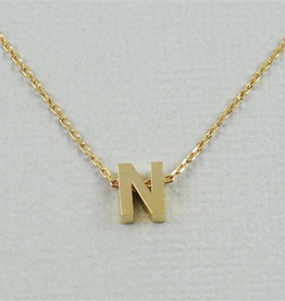 Cool and Interesting - Gold Block Initial N