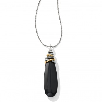Brighton - Neptune's Rings Pyramid Black Agate Necklace